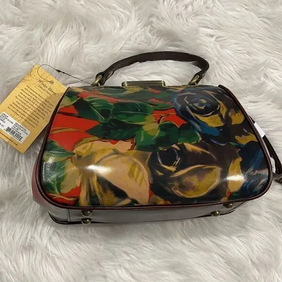 PATRICIA Nash Winter Bloom Gracchi Leather Satchel - Picture 3 of 16